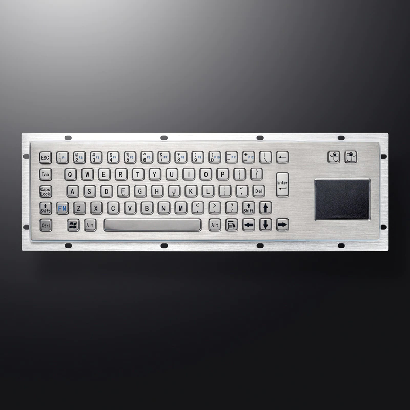 Teclado Metálico Aço Inox Industrial IP65 c/ Touchpad