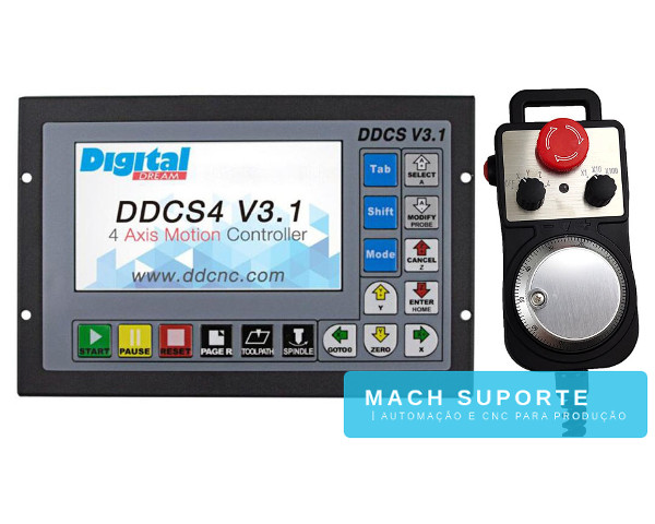 Interface Placa Controlador Standalone CNC Off-Line 4 Eixos DDCS V3.1 (Linux CNC) com MPG