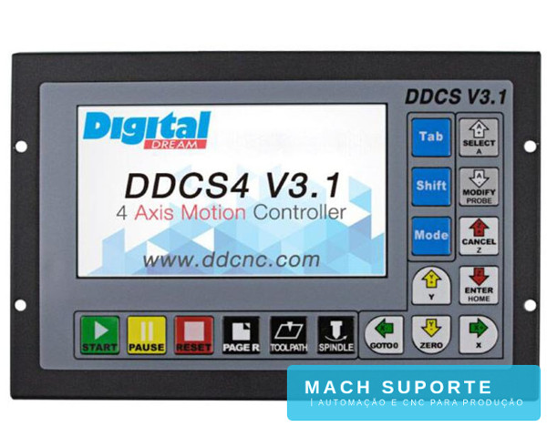 Interface Placa Controlador CNC Off-Line 4 Eixos DDCS V3.1 (Linux CNC)