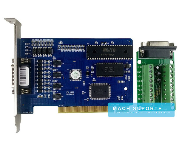 Interface Placa Controladora CNC PCI Express (Pci-e) 3 Eixos para NC Studio