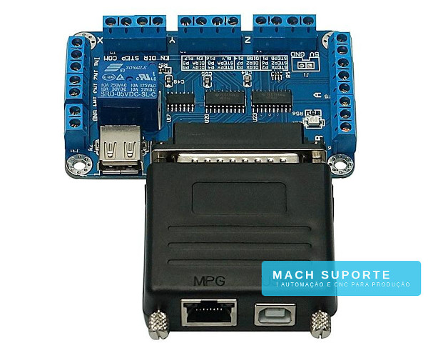 Adaptador Conversor Porta Paralela DB25 25 pinos para Porta USB 5 Eixos para Mach3