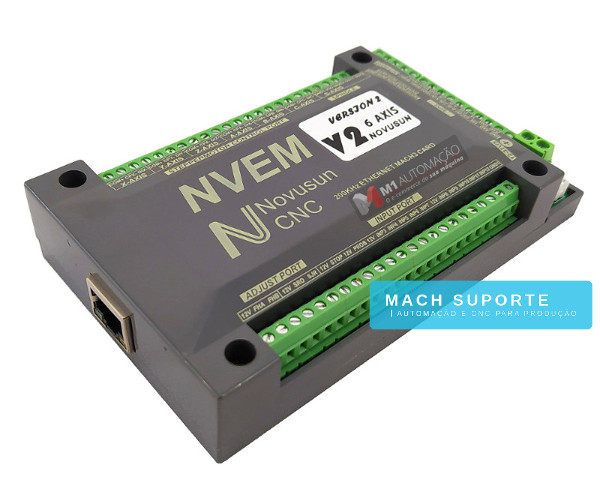 Interface Placa Controladora CNC Porta Ethernet Wifi 6 Eixos NVEM V2 para Mach3