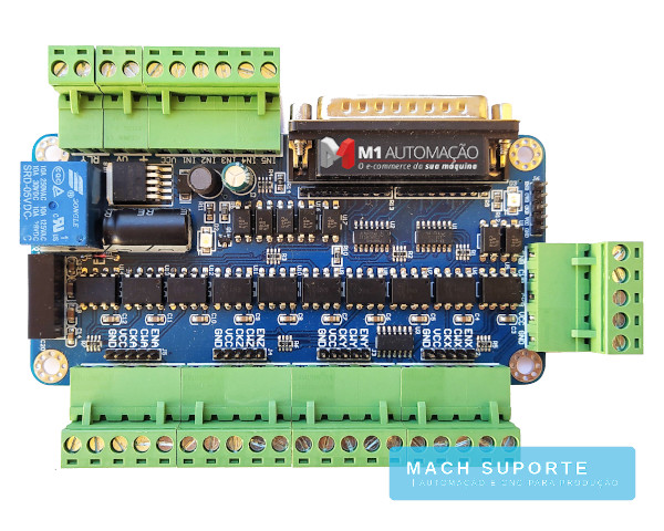 Interface Placa Controladora CNC Porta Paralela DB25 5 Eixos para Mach3