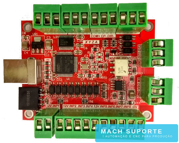 Interface Placa Controladora CNC Porta USB 4 Eixos NVUM-SK para Mach3