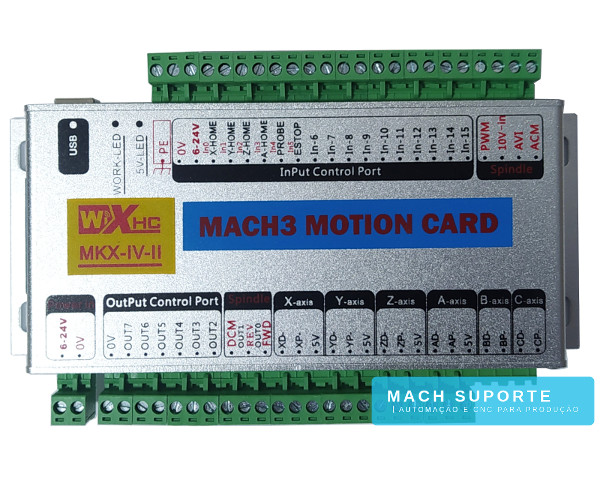 Interface Placa Controladora CNC Porta USB XHC MK4-IV-II 4 Eixos para Mach3